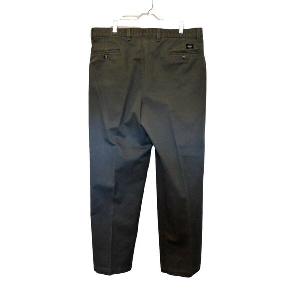 Dockers Khakis Pants 38x31 Gray Chinos Classic Fit Pleated Front 100% Cotton - Picture 5 of 9
